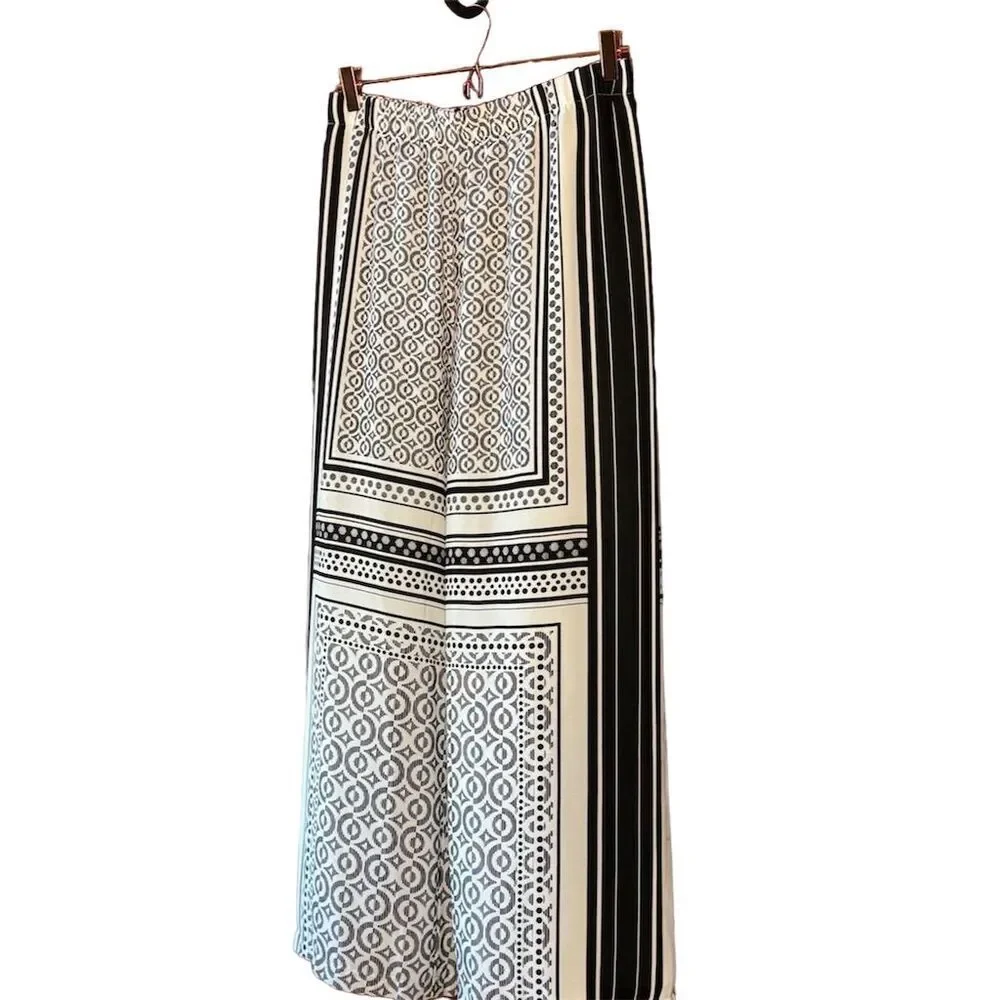 Black Label by Chico's Petite Palazzo Pants Geometric Print Size 0